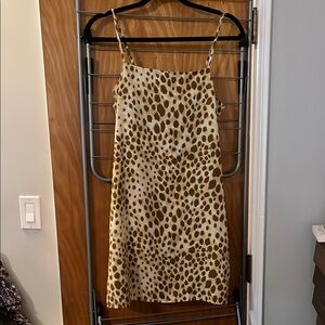 Leopard Print Slip Dress